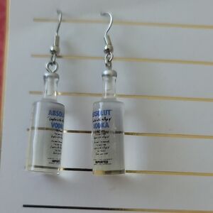 Miniature Vodka Bottle Earrings